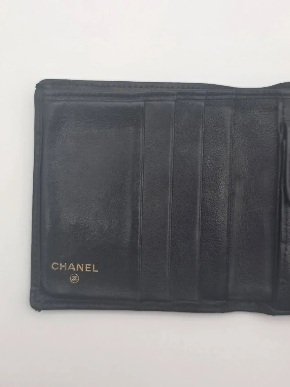 Chanel Black Leather Bifold Wallet (1827773)
